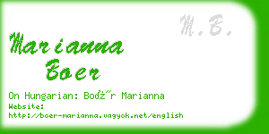 marianna boer business card